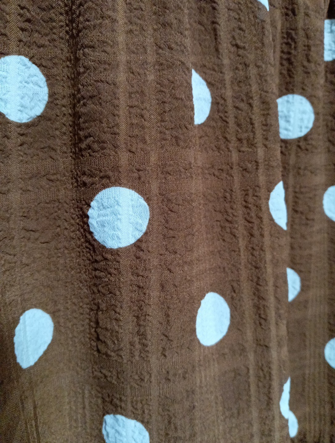 Perch by Blu Pepper Brown Polka Dot Dress Lined Women’s Plus Size 1XL Cap Sleeve