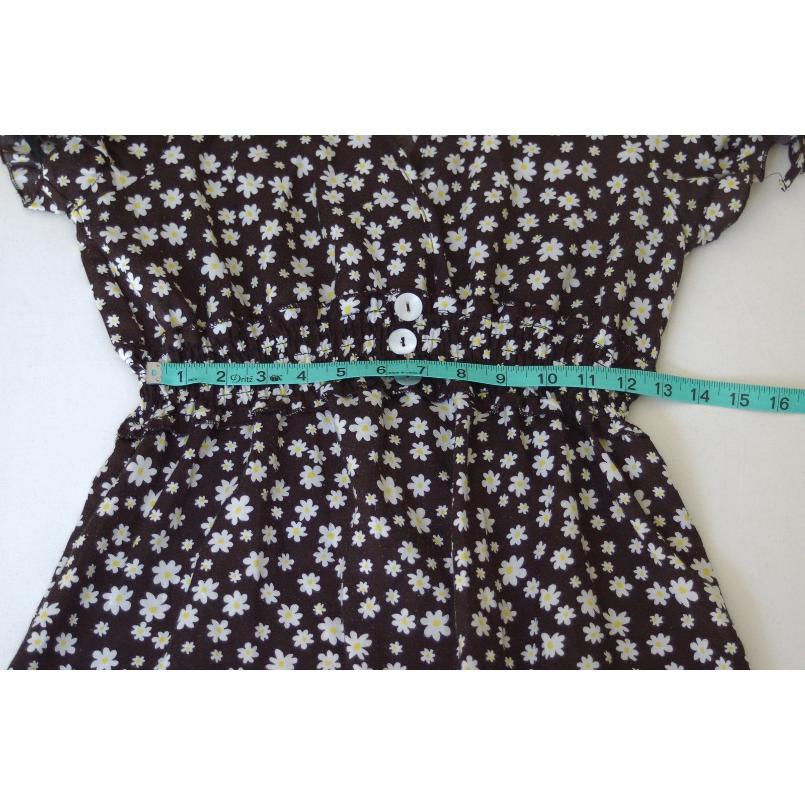 Charlotte Russe Black Daisy Dress Ruffle Tiered Midi M Cottagecore 90s Grunge