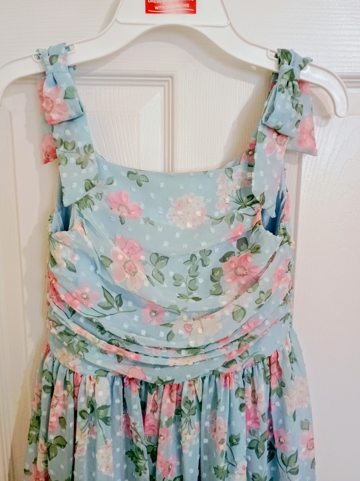 Biscotti Collezioni Size 8 Blue Pink Green Floral Fit & Flare Midi Lined