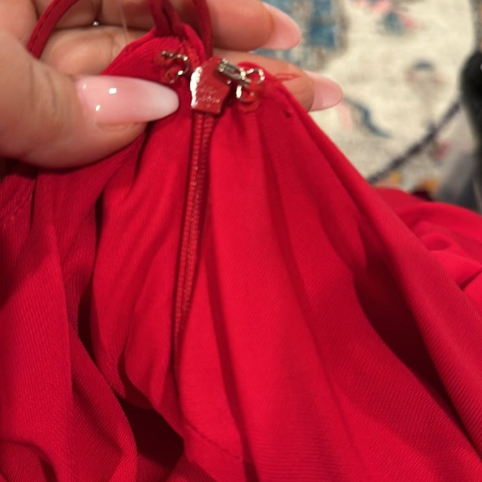 HAUTE HIPPIE ONE SHOULDER RED RUCHED TOMATO GIRL COCKTAIL DRESS L
