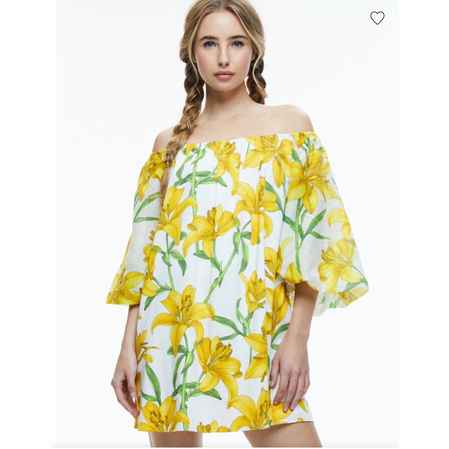 Alice + Olivia Artemis Off The Shoulder Blouson Tie Sleeve Mini Dress sz L Boho