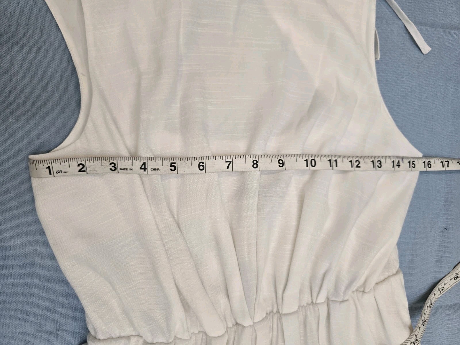 Banana Republic Open-Back Midi Dress White Snow Day sz small Whit Pockets