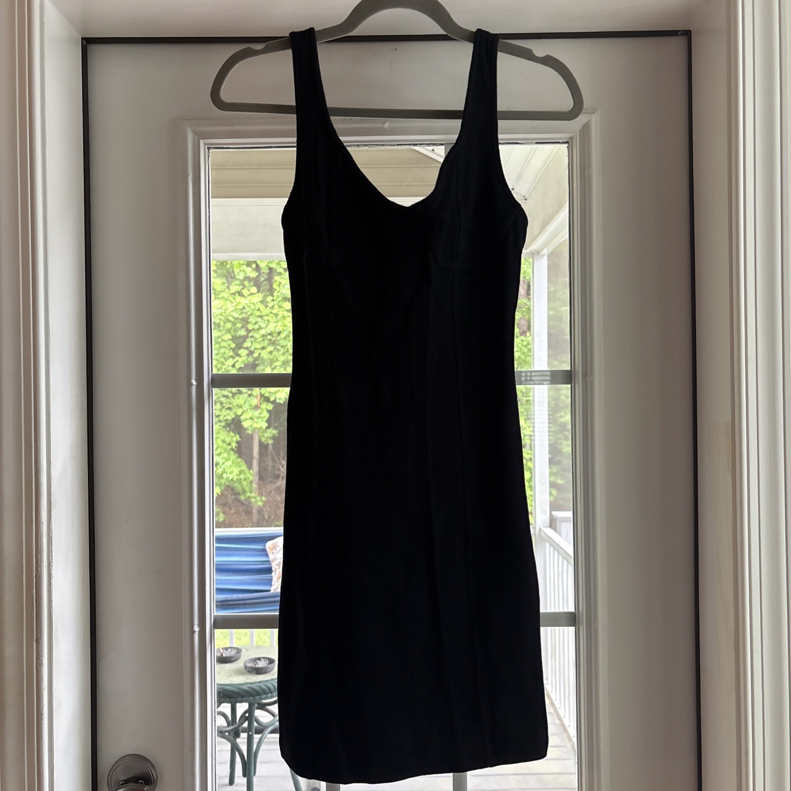 Aerie Black Mini Bodycon Tank Dress Size Large