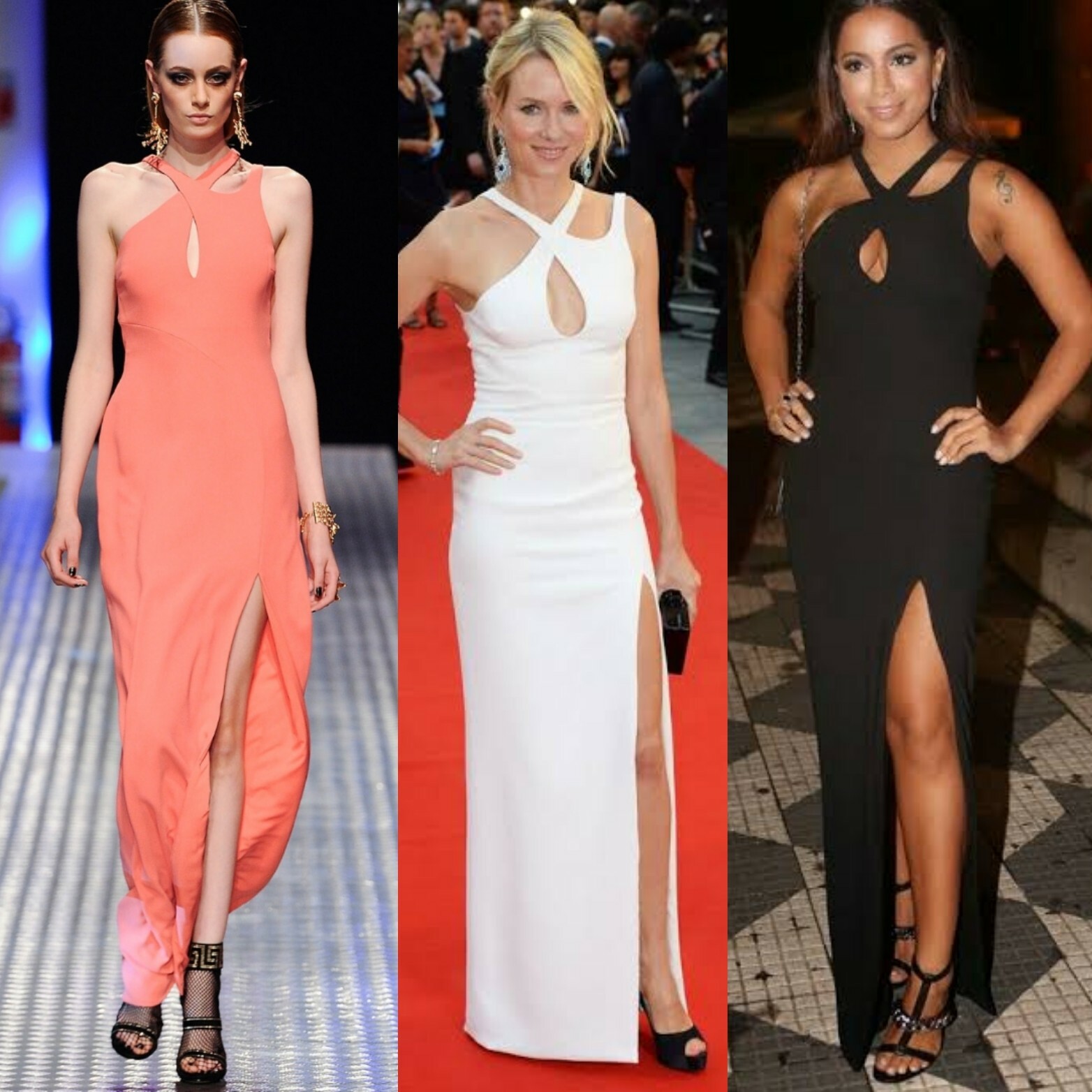 VERSACE rare collab LONG BLACK dress