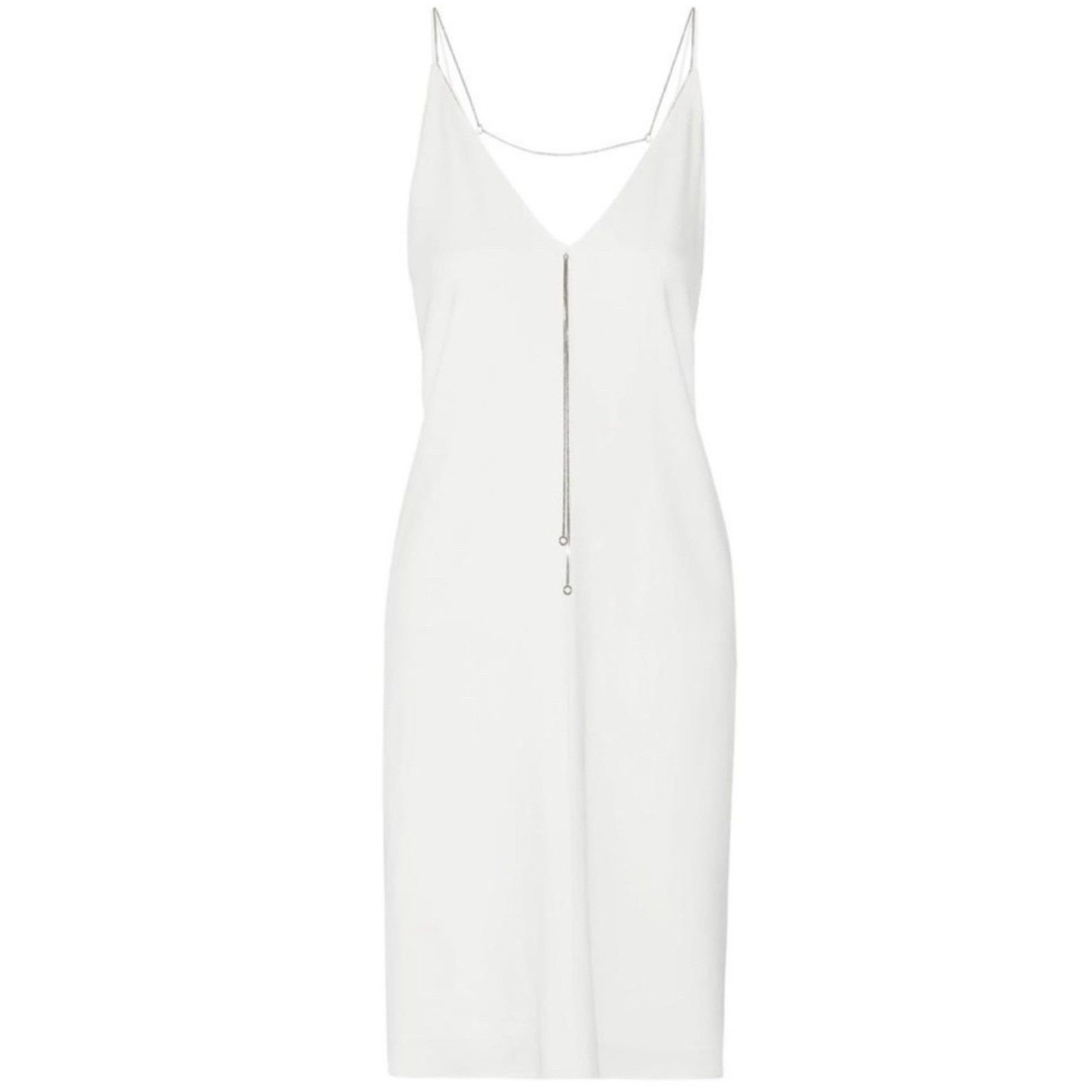 $495 NEW T BY ALEXANDER WANG IVORY CHAIN DETAIL DRESS 6