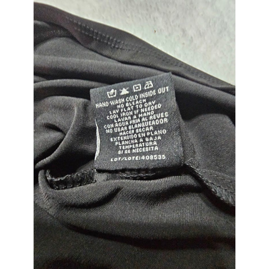 R&M Richards Womens Black Faux Wrap Rhinestone Buckle Cocktail Dress Size 14