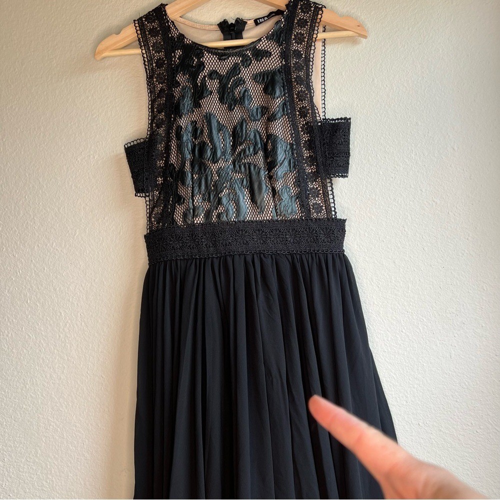 Ina Black Cut Out High Low Lace Cocktail Dress Formal Tutu Gothbabe Witchy Small