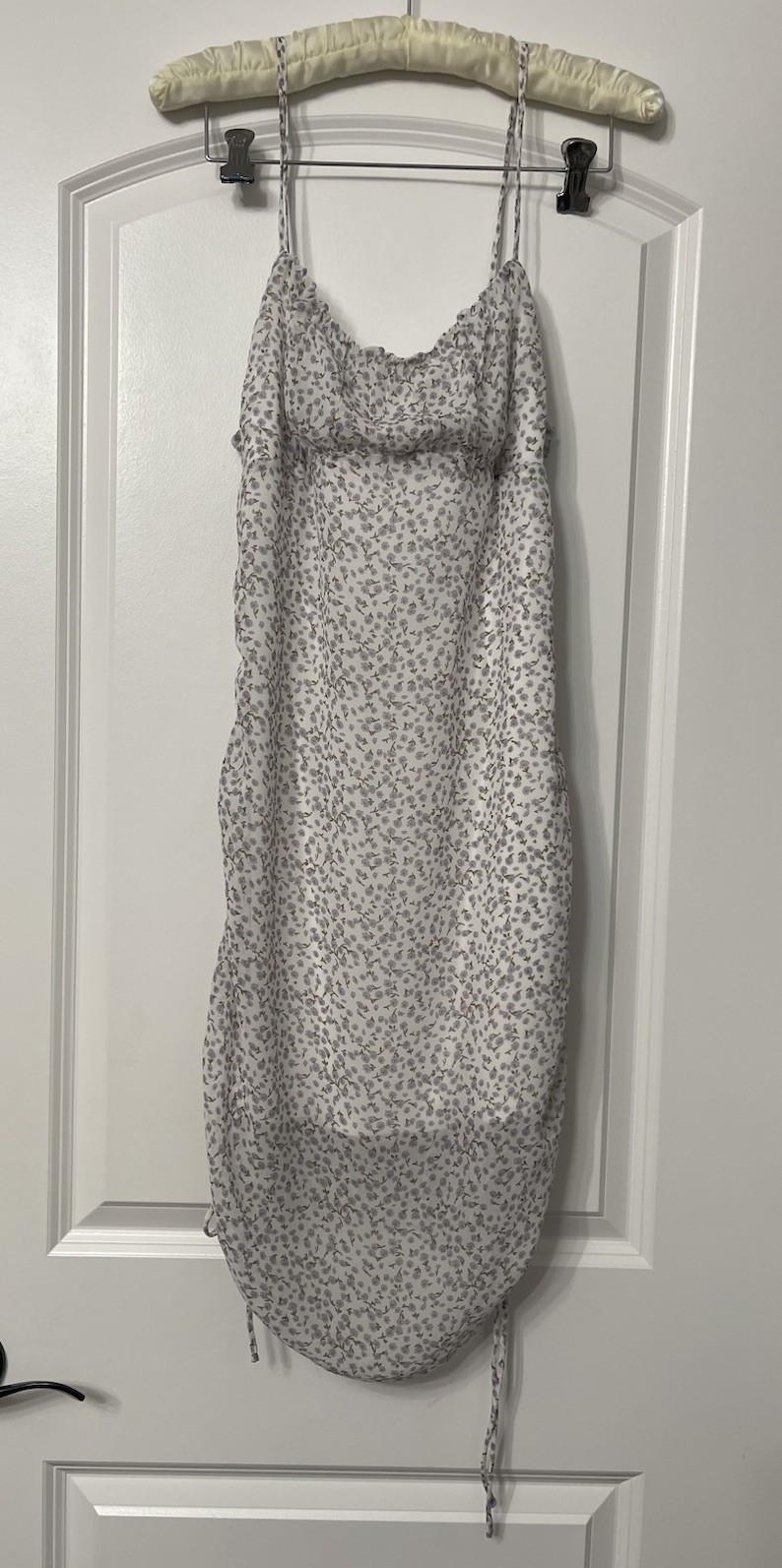 Fairycore Cotton Candy LA Y2K Whimsigoth Grunge Floral Ruched Slip Dress Size L