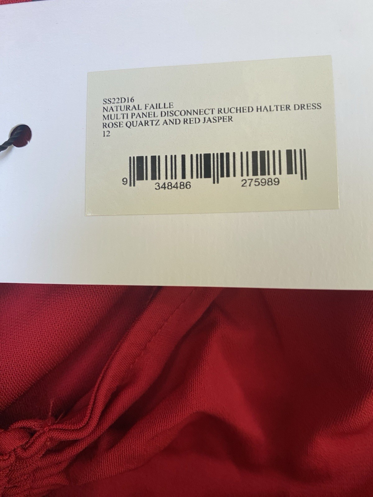 CHRISTOPHER ESBER Pink & Red Multi Panel Disconnect Ruched Maxi Dress AU 12 US 8