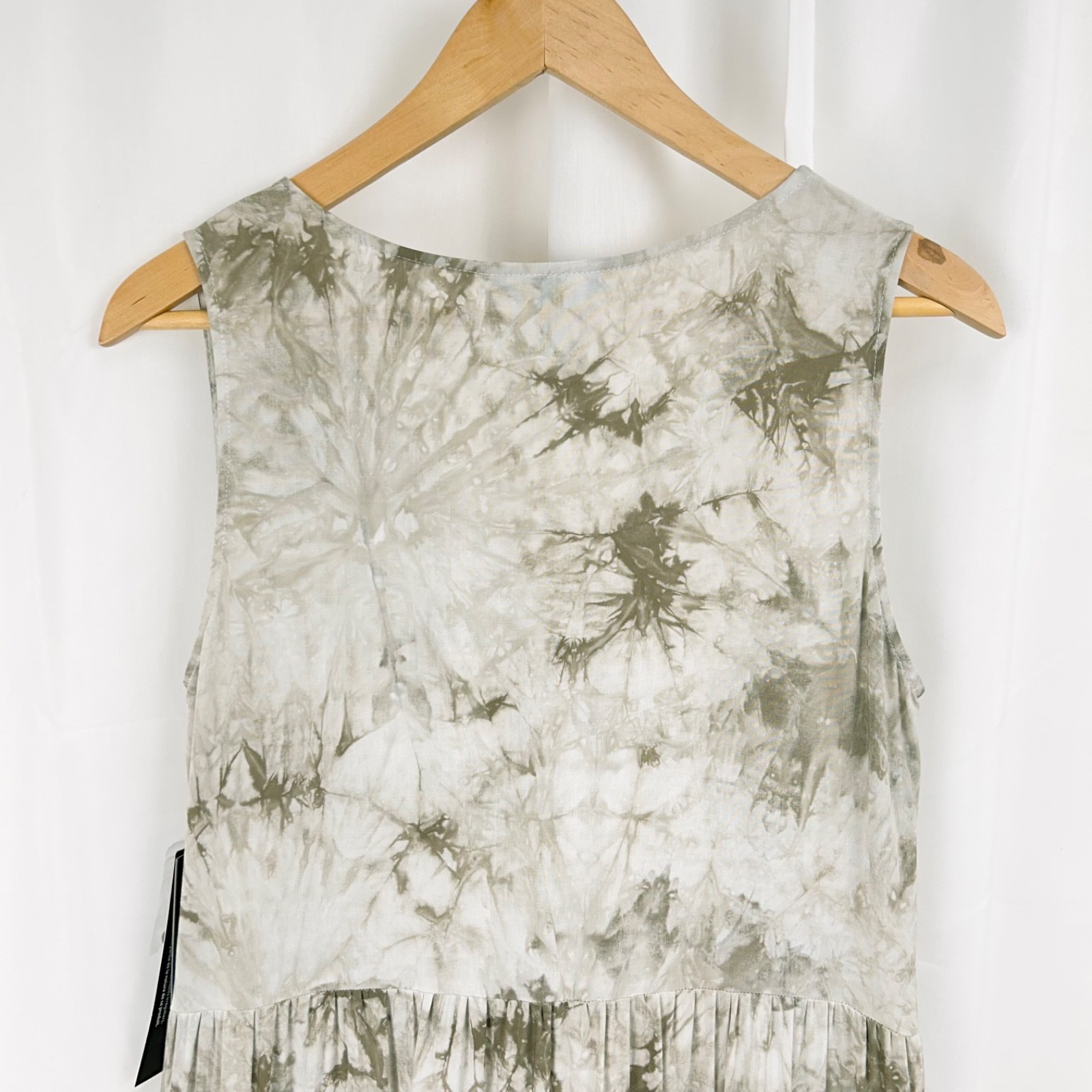Tribal Brand Sleeveless 3-Tiered Boho Maxi Dress “Fern” Tie Dye XS