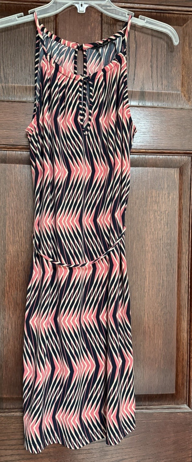 Banana Republic Womens Halter Neck Drawstring Waist Keyhole Dress Size Small S