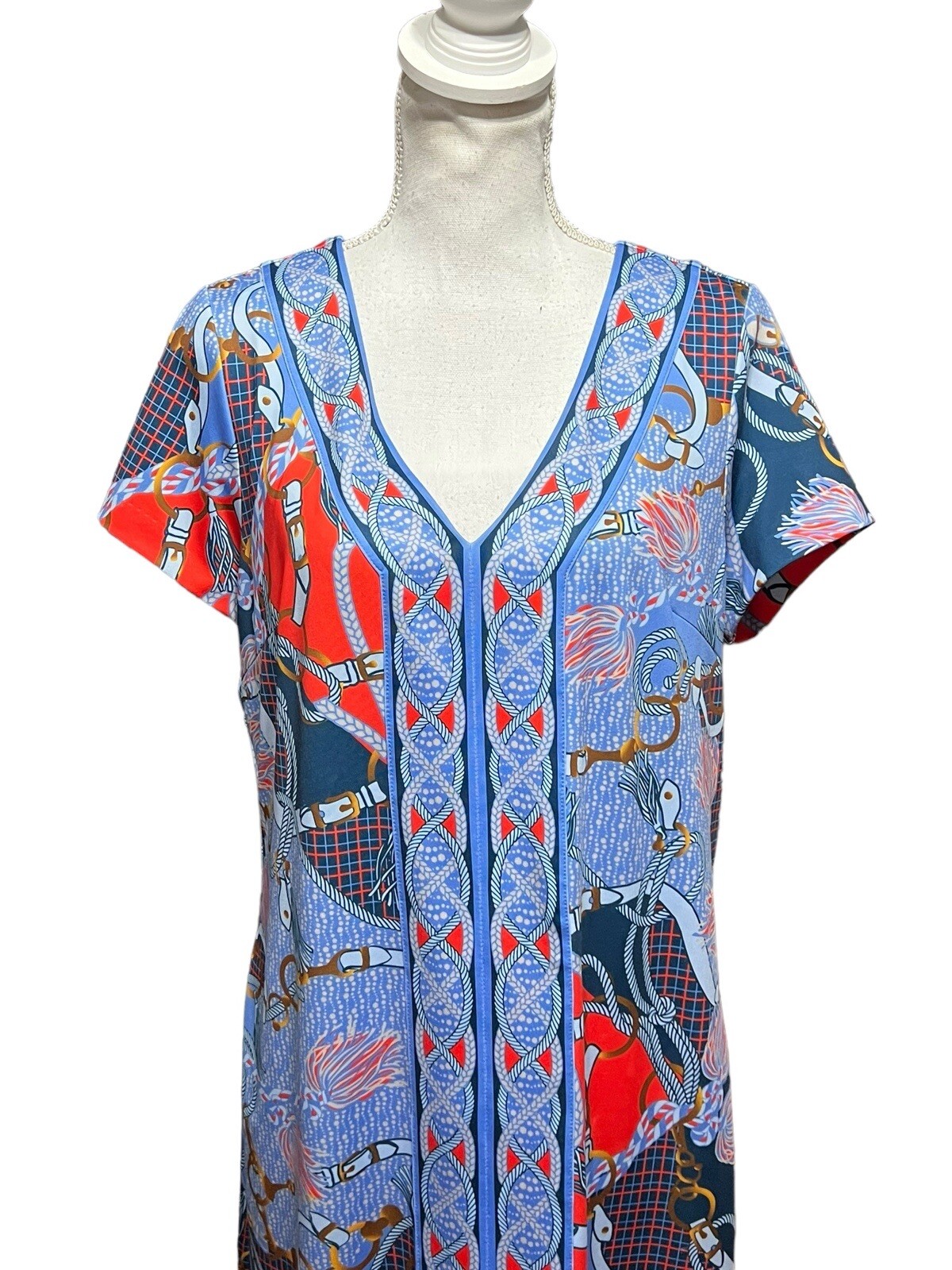 Gretchen Scott Jersey Split Neck Dress – Bordertown-Ditto Size Large