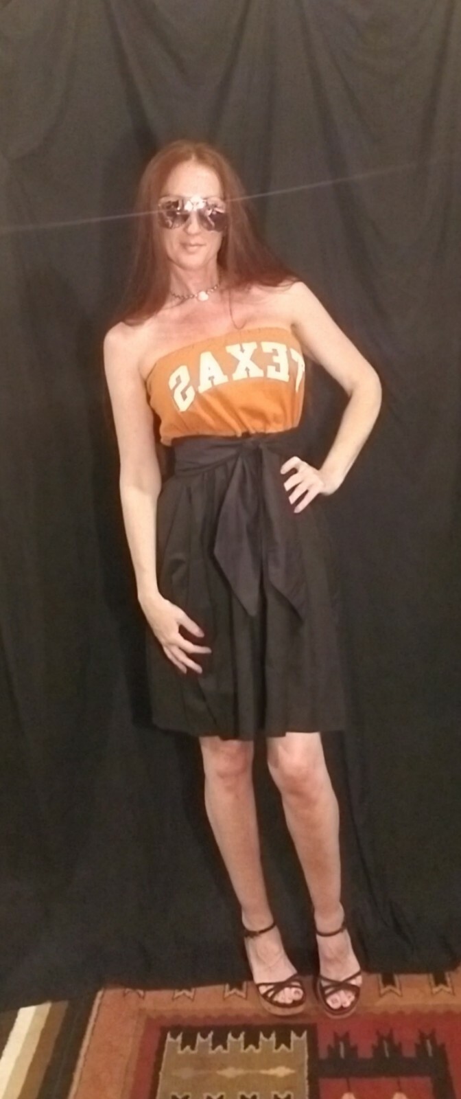 UT Texas Longhorns Strapless Dress