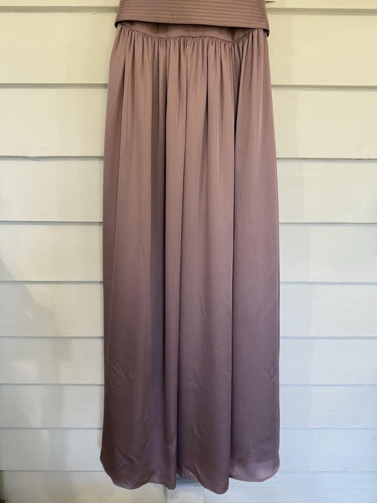 VERA WANG WHITE Size 6 V-Neck Halter Maxi Dress Gown Satin Charmeuse Blush