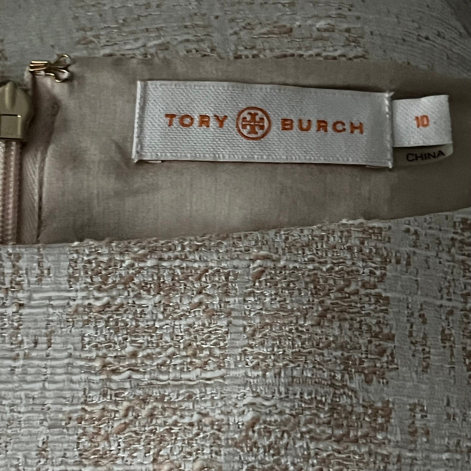Tory Burch 10 Dress Minimalist Medium Retro Large Classic 60s Jacquard $428