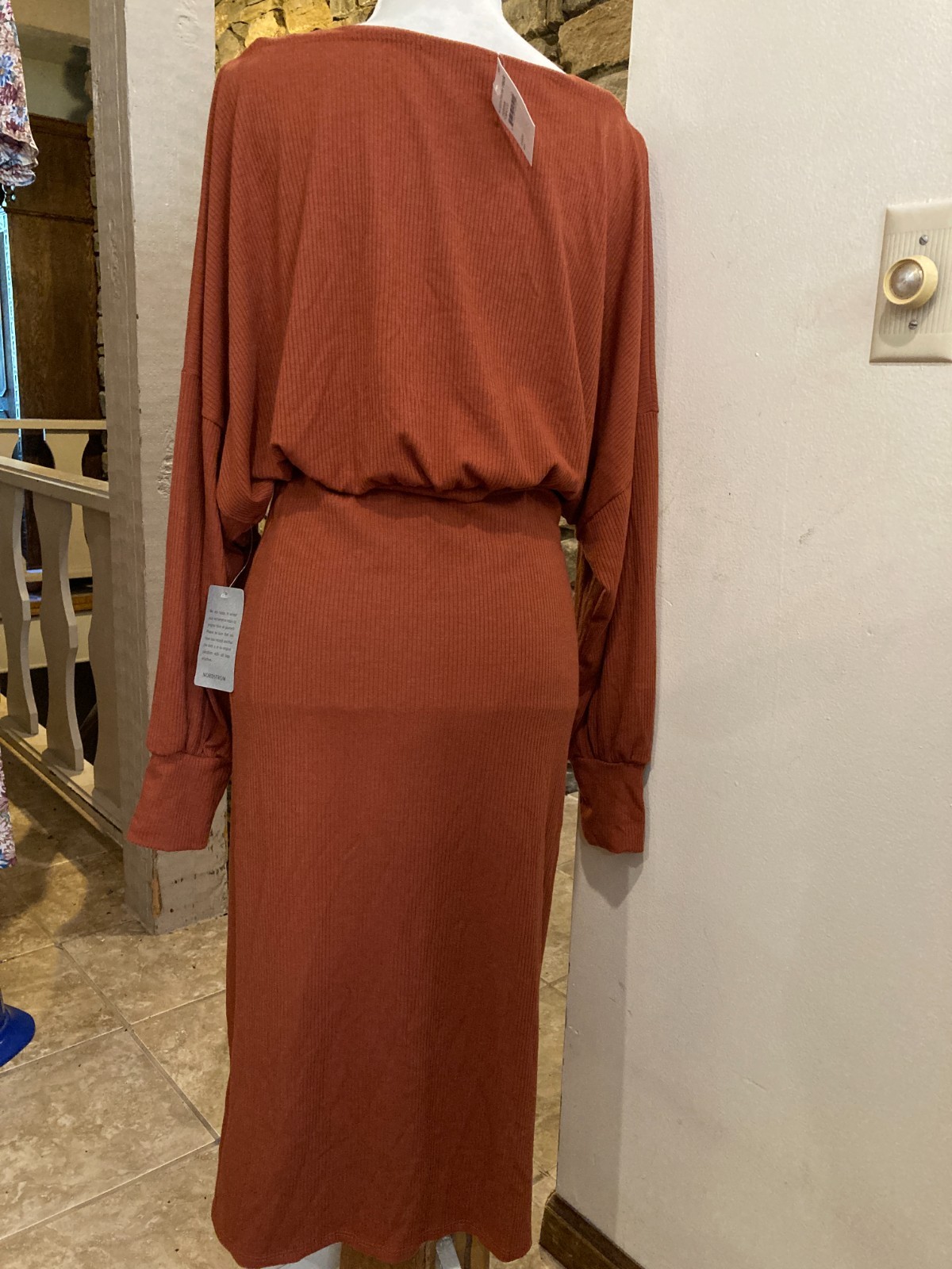 Velvet torch Los Angeles longsleeve Sweater Dress, Large, Tabacco color, NWT