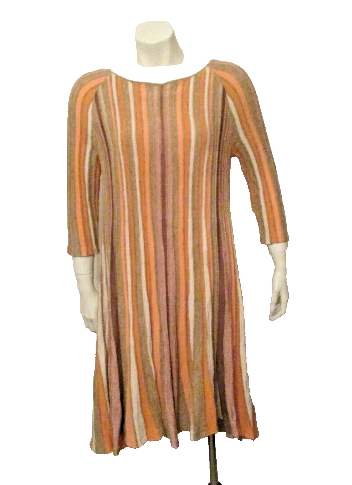 MOTH Anthropologie Nora Striped Asymmetrical Knit Swing Boho Sweater Dress XSP