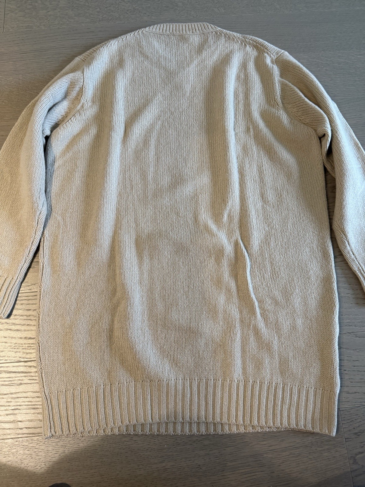 PRADA 22AW Triangle Logo Wool Cashmere Knit One Piece Dress Beige 40 Authentic