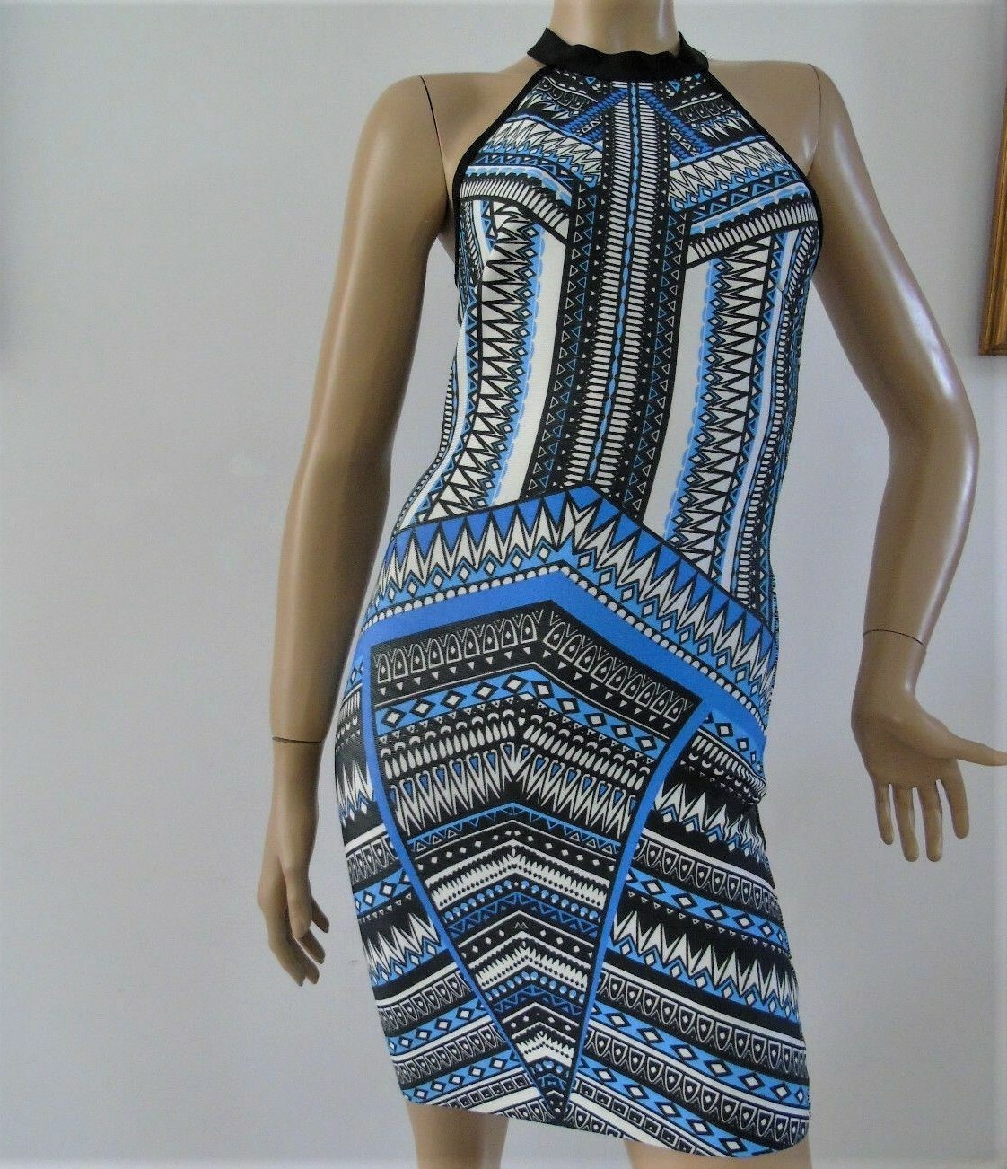 Zigzag Bodycon Boho Dress Womens Cutout Back Dress New Tags Size Small