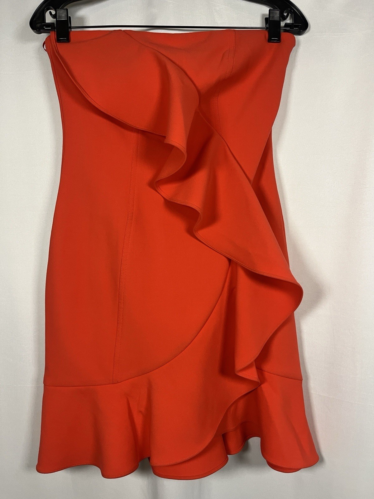 Likely NEW Monetta Strapless Ruffle cocktail mini Dress Bittersweet SZ 6