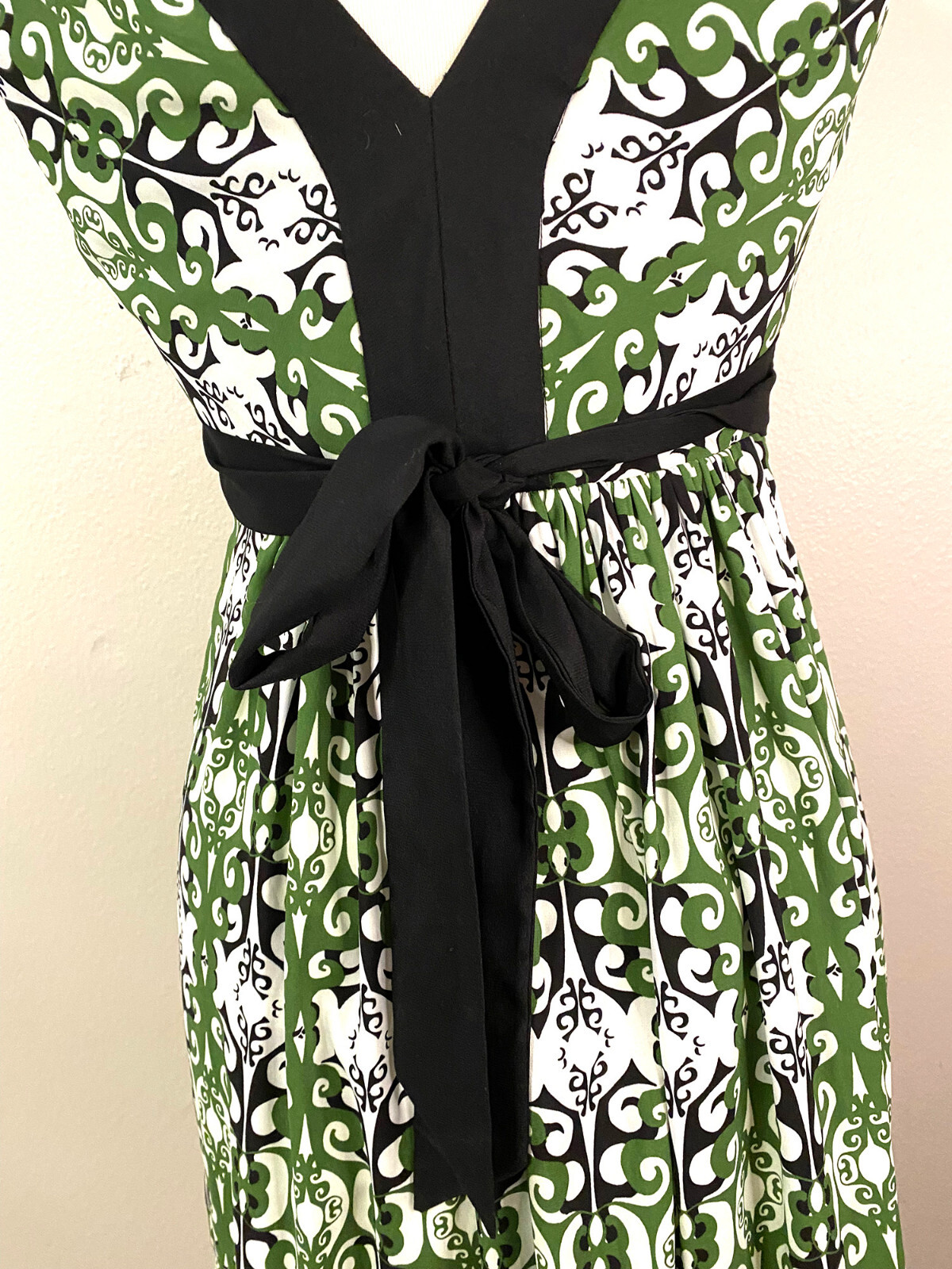 Trulli Women’s Green & Black Patterned Dress, Size 4