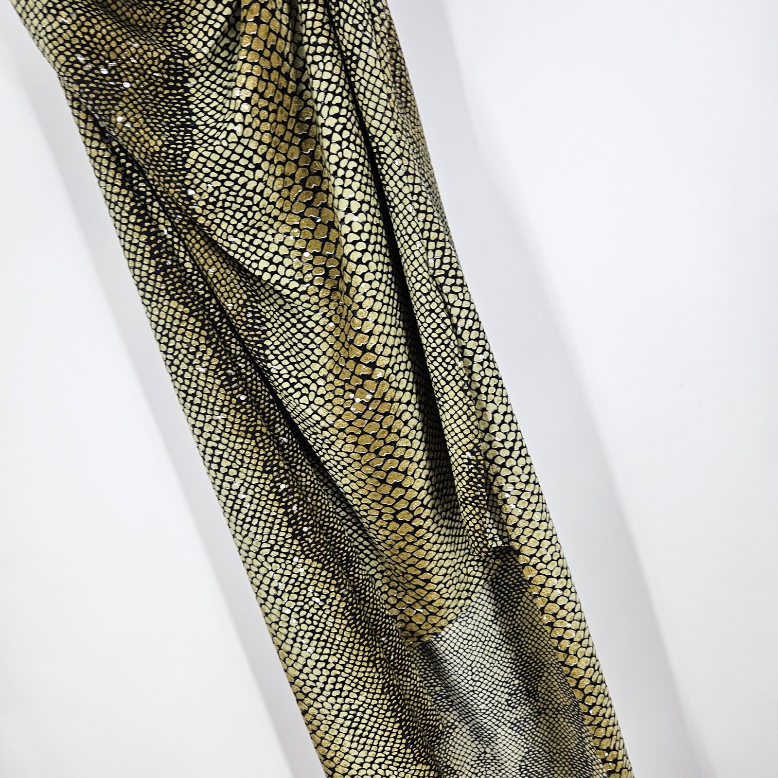 Vintage Cache Dress Green Snakeskin Print One shoulder Asymmetrical y2K Size L