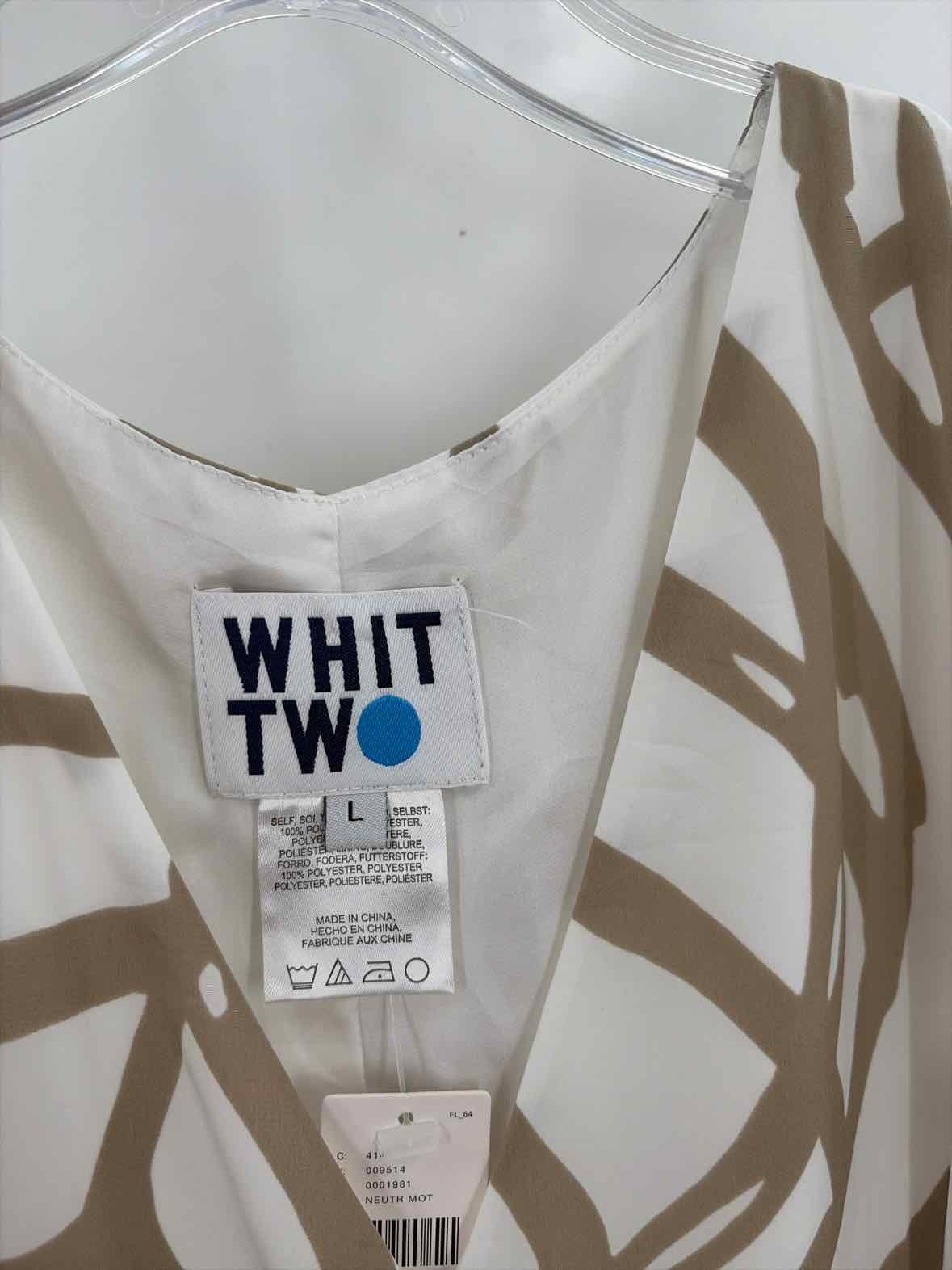Pre-Owned Whit Two White Size Large Maxi Sleeveless Dress