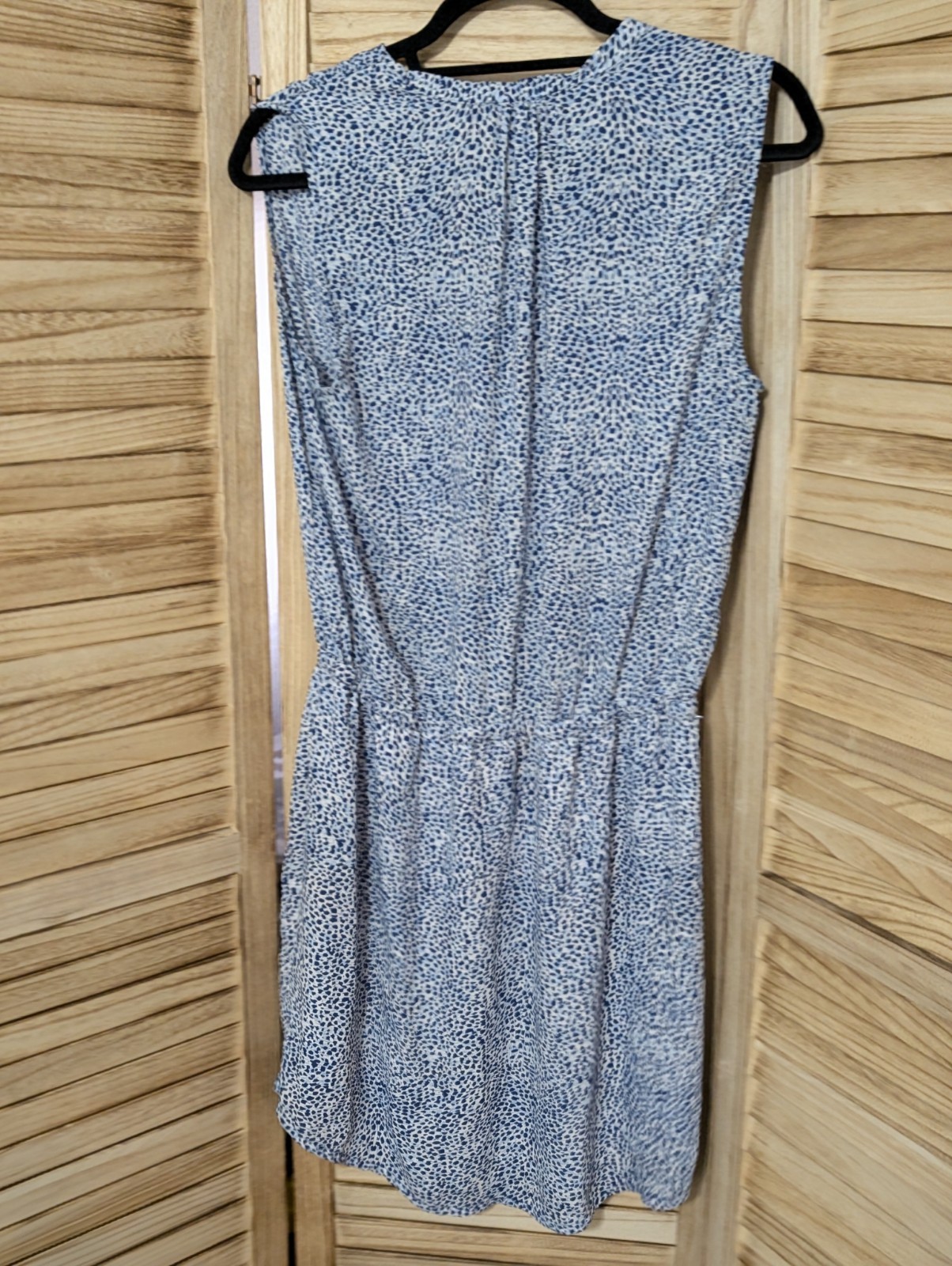 Hilary Radley Womens Size 8 Sleeveless Tie Waist Blouson Dress Front Button