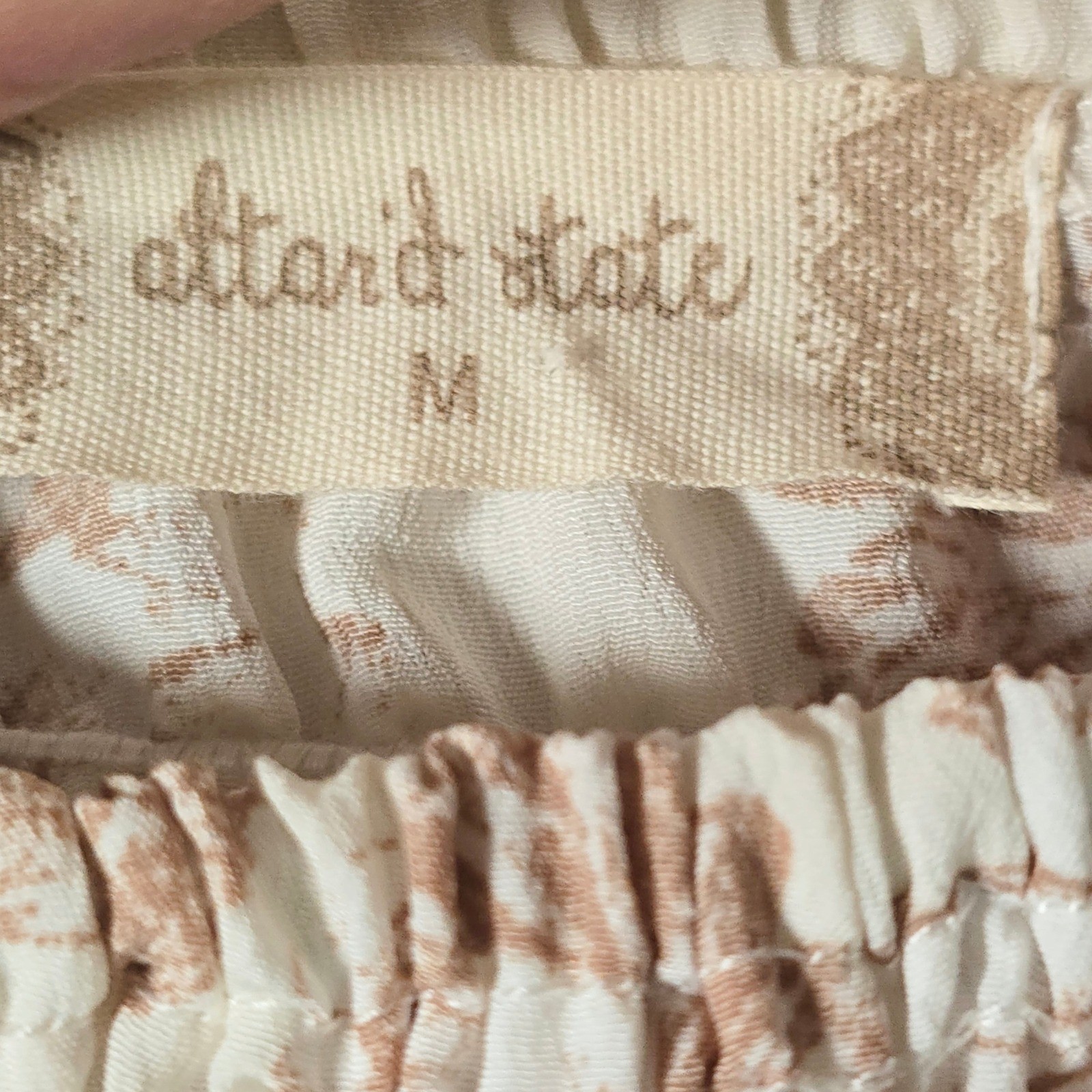 Altar’d State Womens Floral Smocked Mini Dress Cream Tan EIE66539 Size M