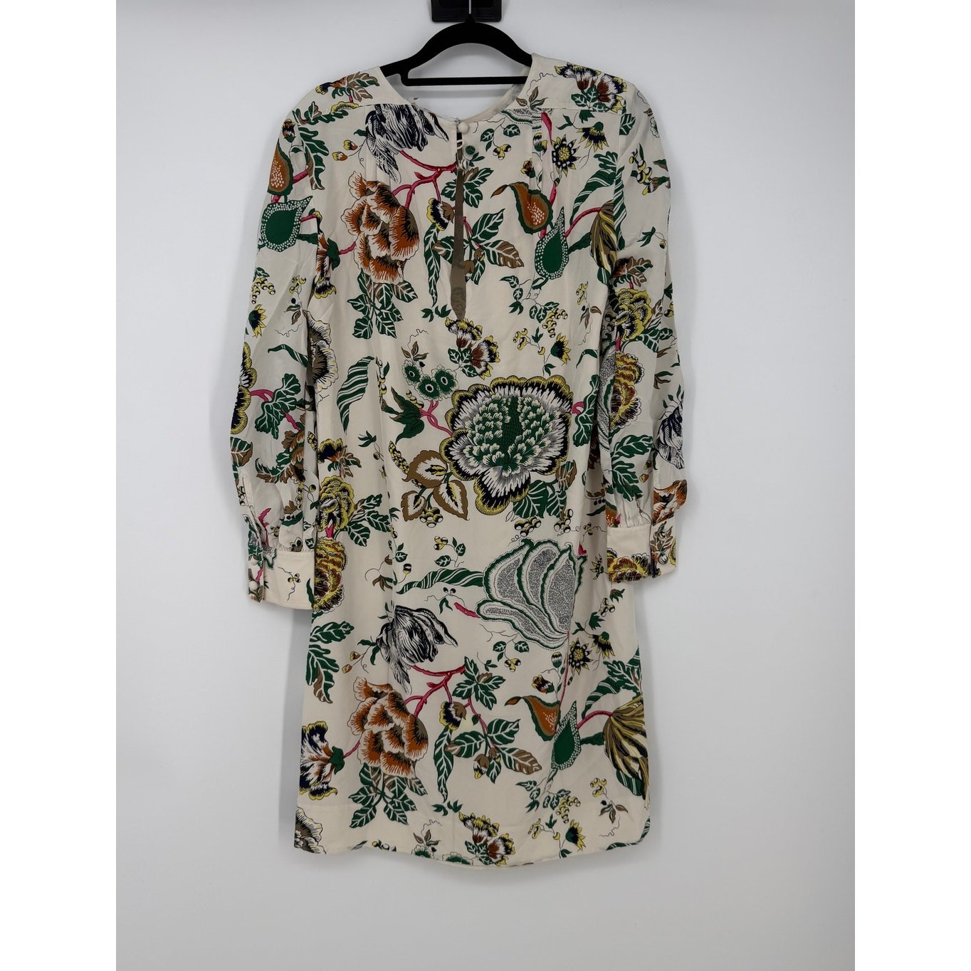 Tory Burch Happy Times Shift Long Sleeve Silk Mini Dress Size 2