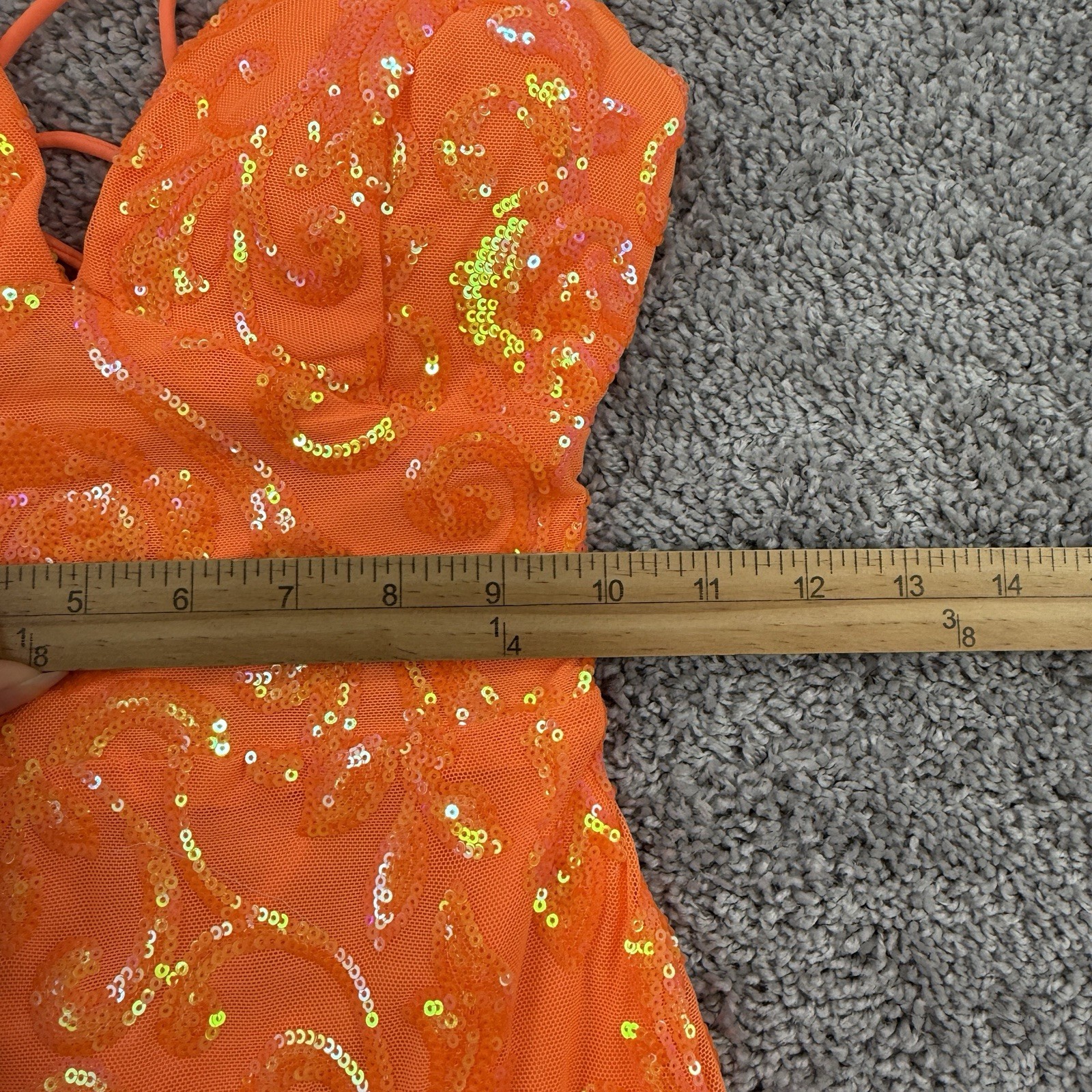 Windsor Serving Sparkle Sequin Lace Up Dress S Babydoll Fairy Mermaid HOCO