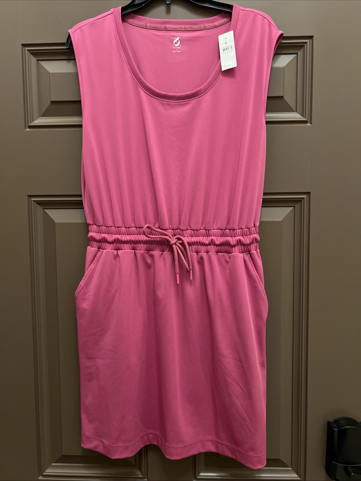 Lou And Grey Pink Soft blend Tank Dress Small NWT Casual Summer Pockets