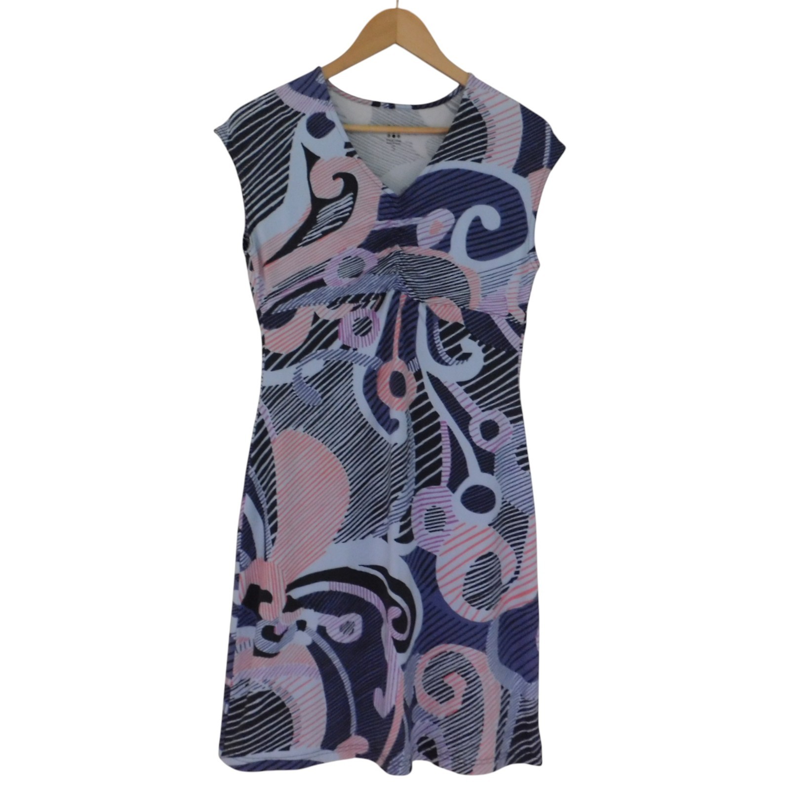 Title Nine Women size Small Floral Prints Activewear Dress Zip Pintuck Outdoor