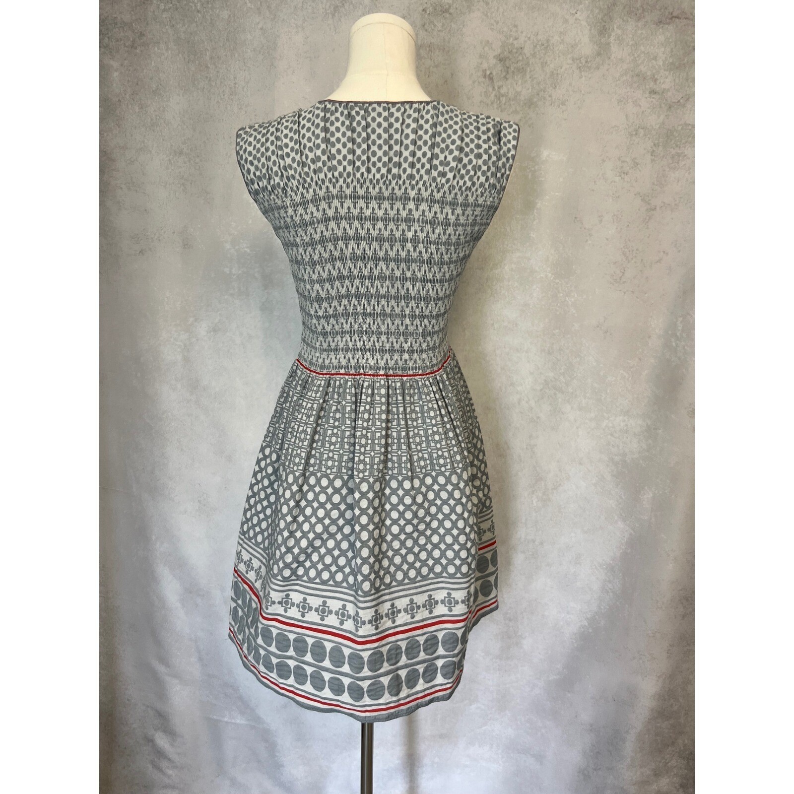 Max Edition Fit & Flare Dress Geometric Print Sleeveless Casual Dress