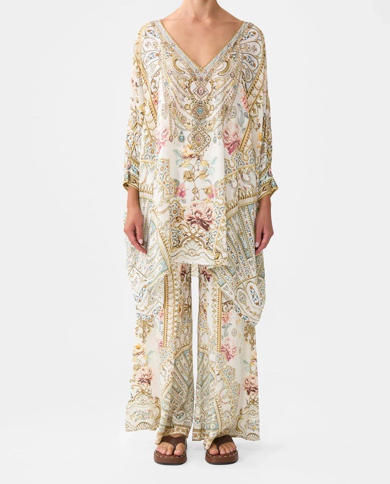 Camilla Ottoman Dynasty Short Kaftan With Cuff One Size