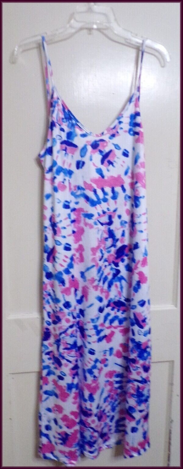 NEW Womens Tie Dye Multi Color Floral Long Summer Maxi Sundress S M L XL 2XL