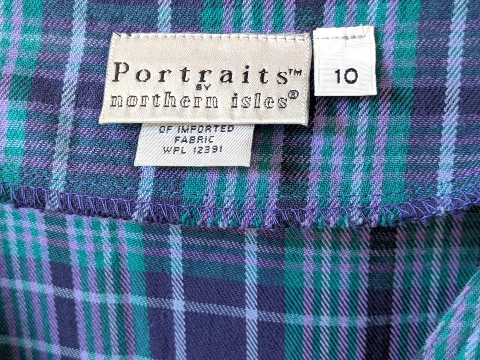 Portrait by Northern Isles Cotton Jumper Dress Cottagecore Modest Size 10 Blue