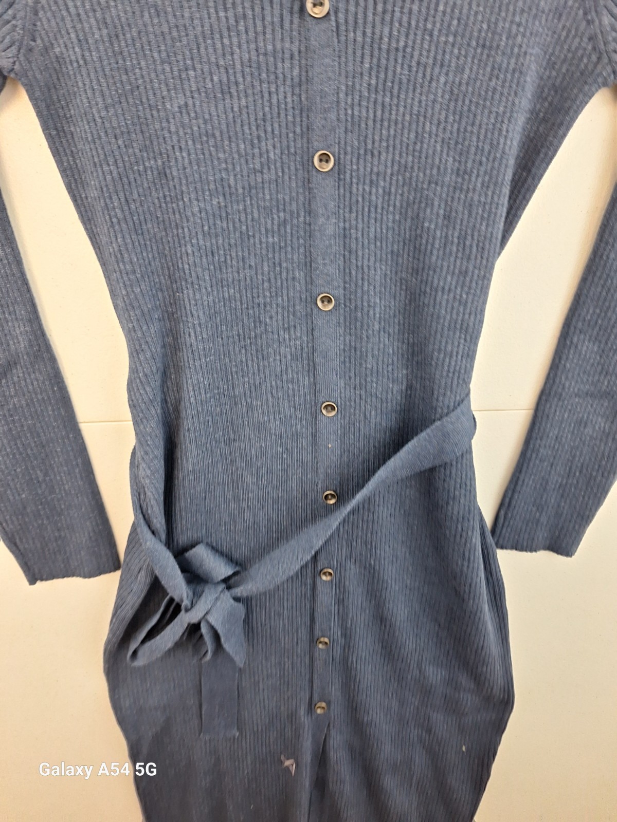 NWT FORTUNE + IVY Morgana Collared Ribbed Dress Navy Blue Petites SP