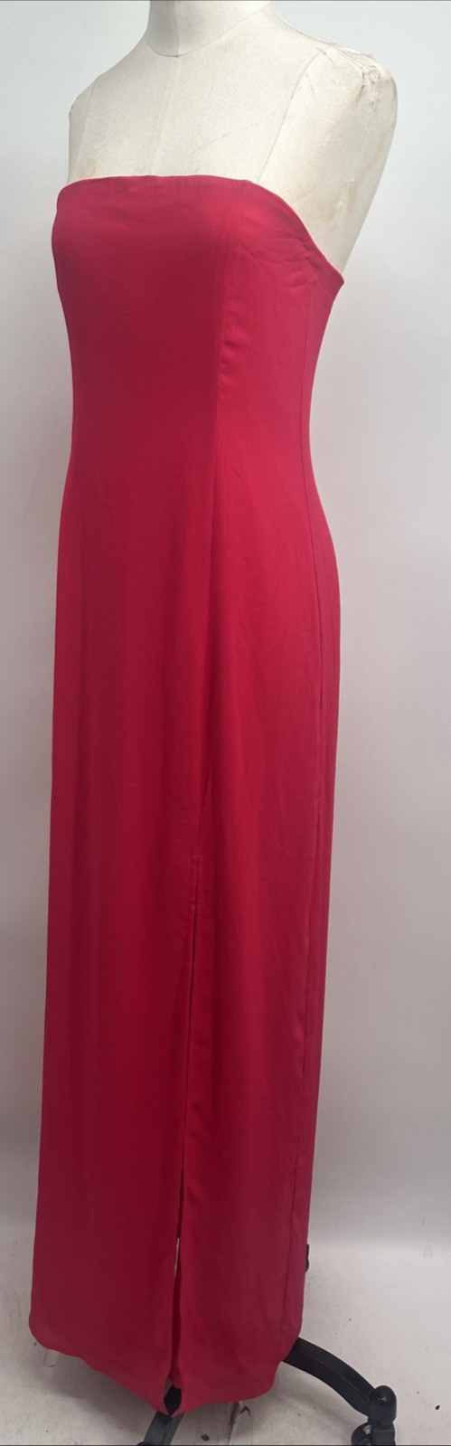 Superdown Women’s Front Slit Pink Asher Non-Slip Strapless Dress Size Medium