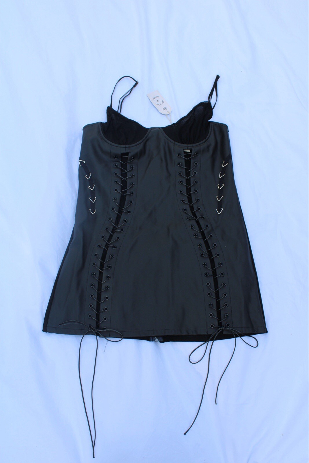 Black Large Cleo Cactus Leather Dress, Voight By Valentina, Heart Shaped Clasp