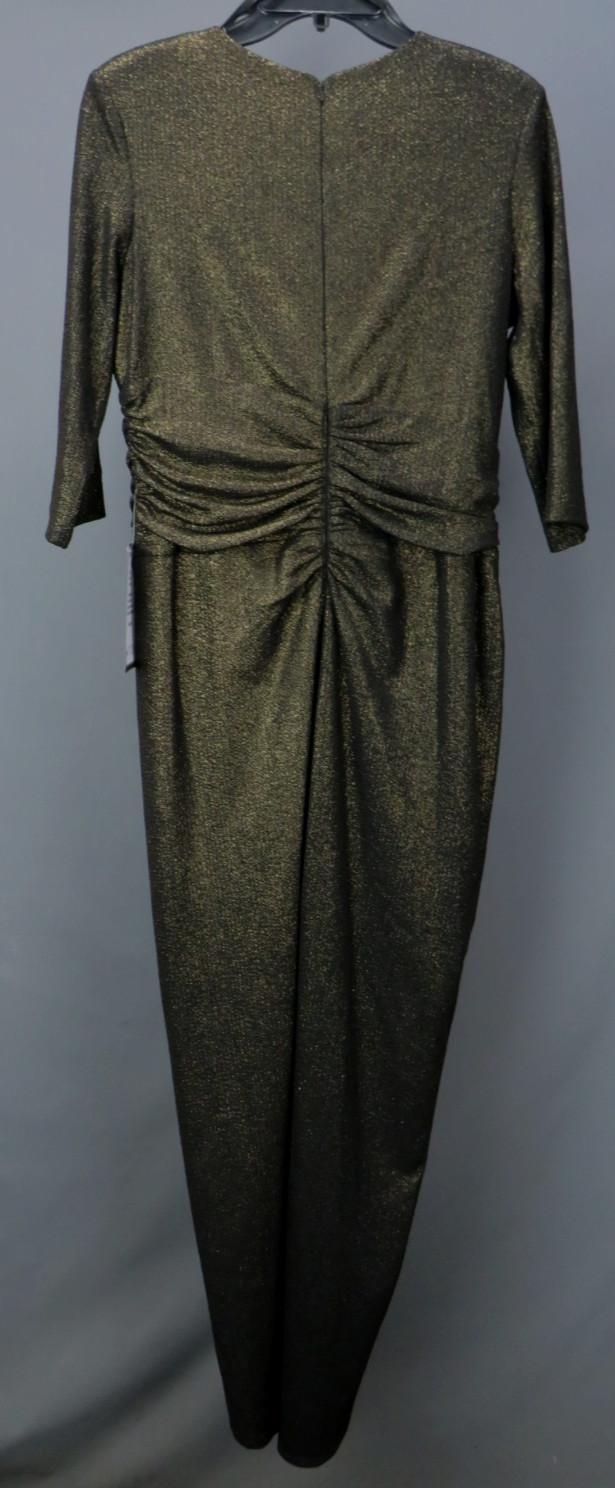 Xscape Petite Ruched Metallic Long-Sleeve Gown MSRP $199 Size 12P # 14B 2489 Blm
