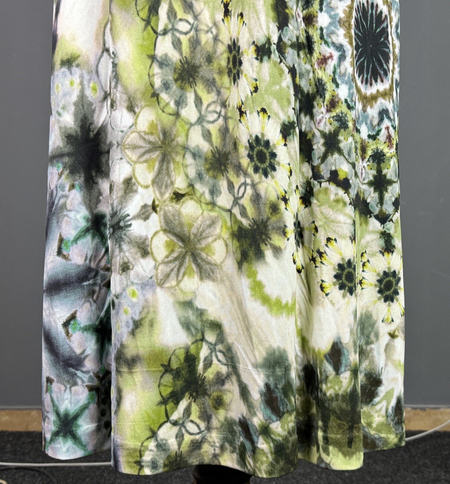 MARGITTES Multicolor Abstract Art Print Viscose Long Shif