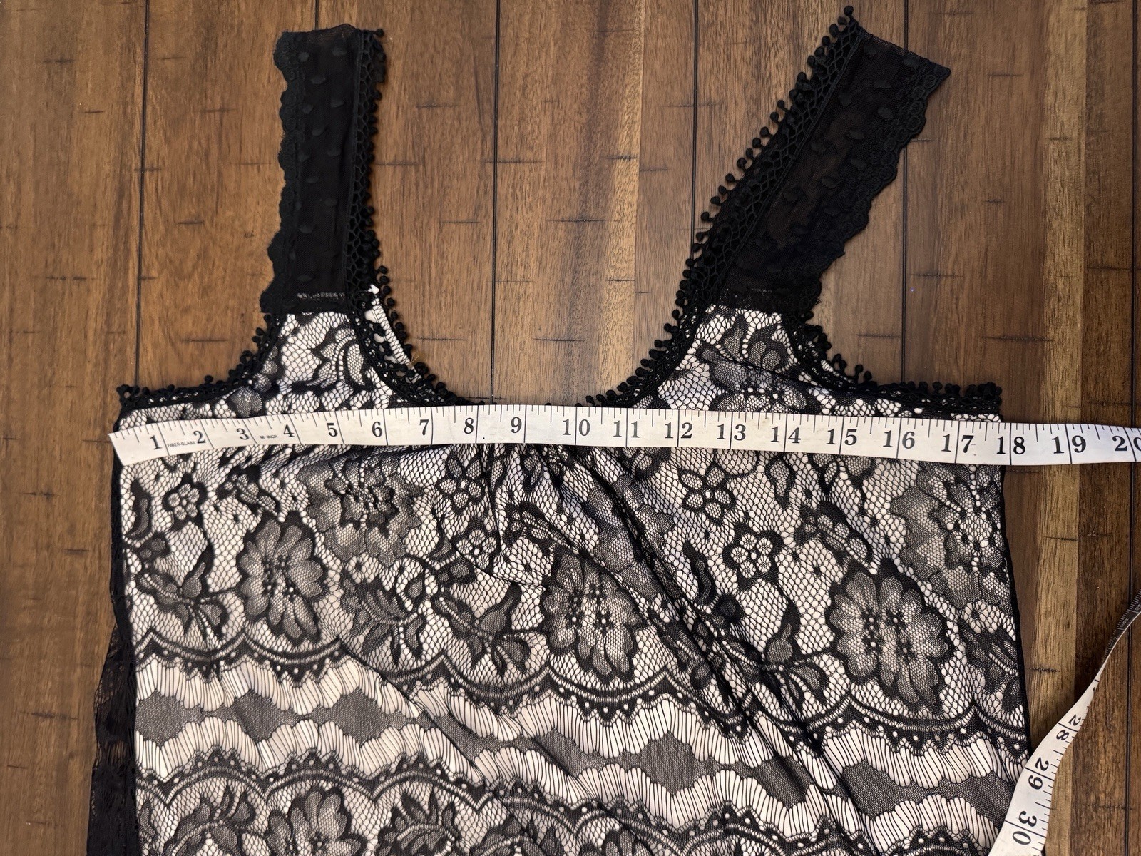 Sz M Black & Nude Lace Chiffon Gauze Gothic Mini Dress Tafetta Babydoll Sundress