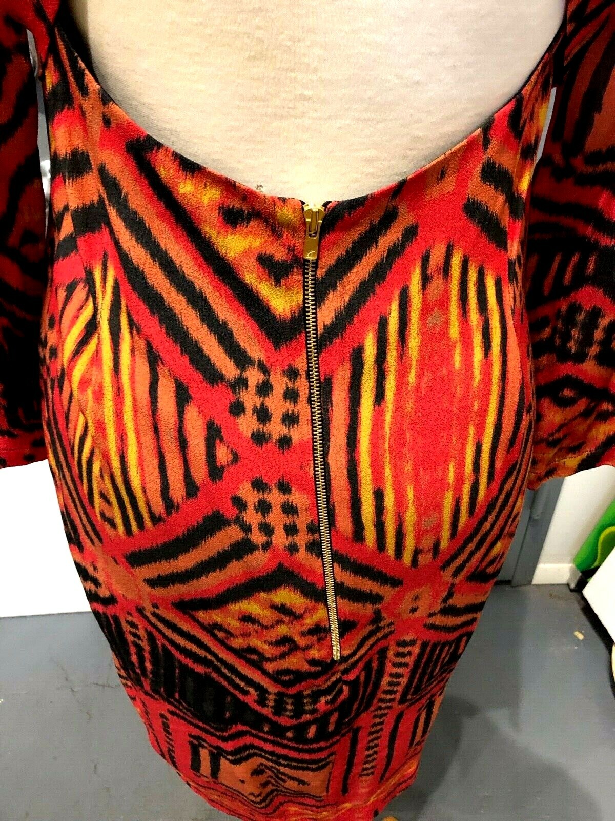 Sandro Multicolored Romanesque Print Long Sleeve Dress Tunisia Sze 3
