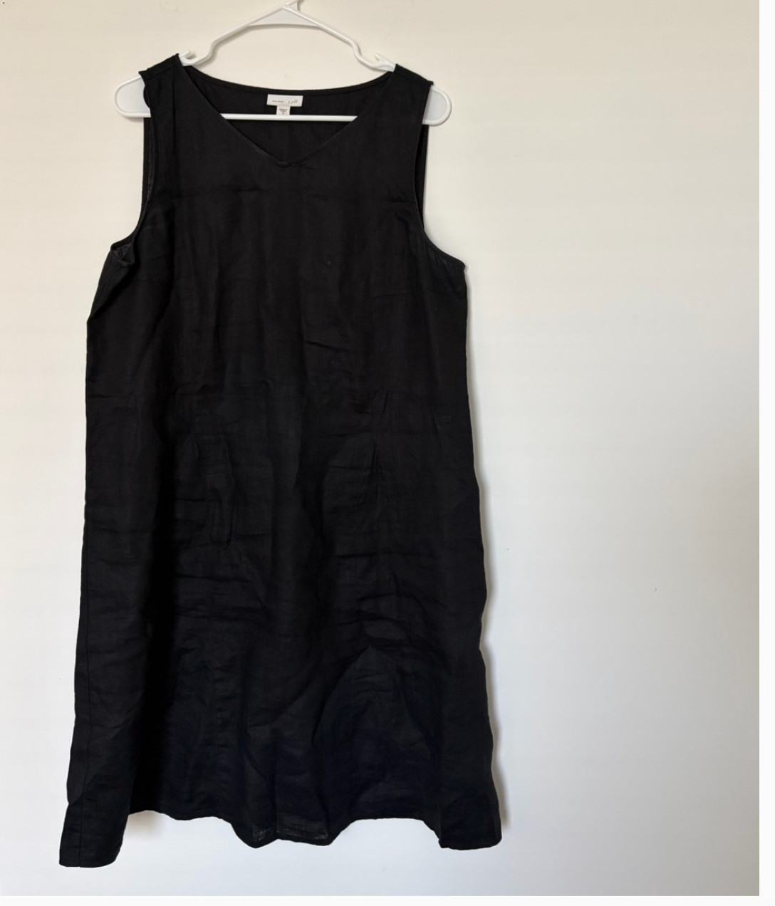J Jill Love Linen 100% Linen Black Dress Size Medium