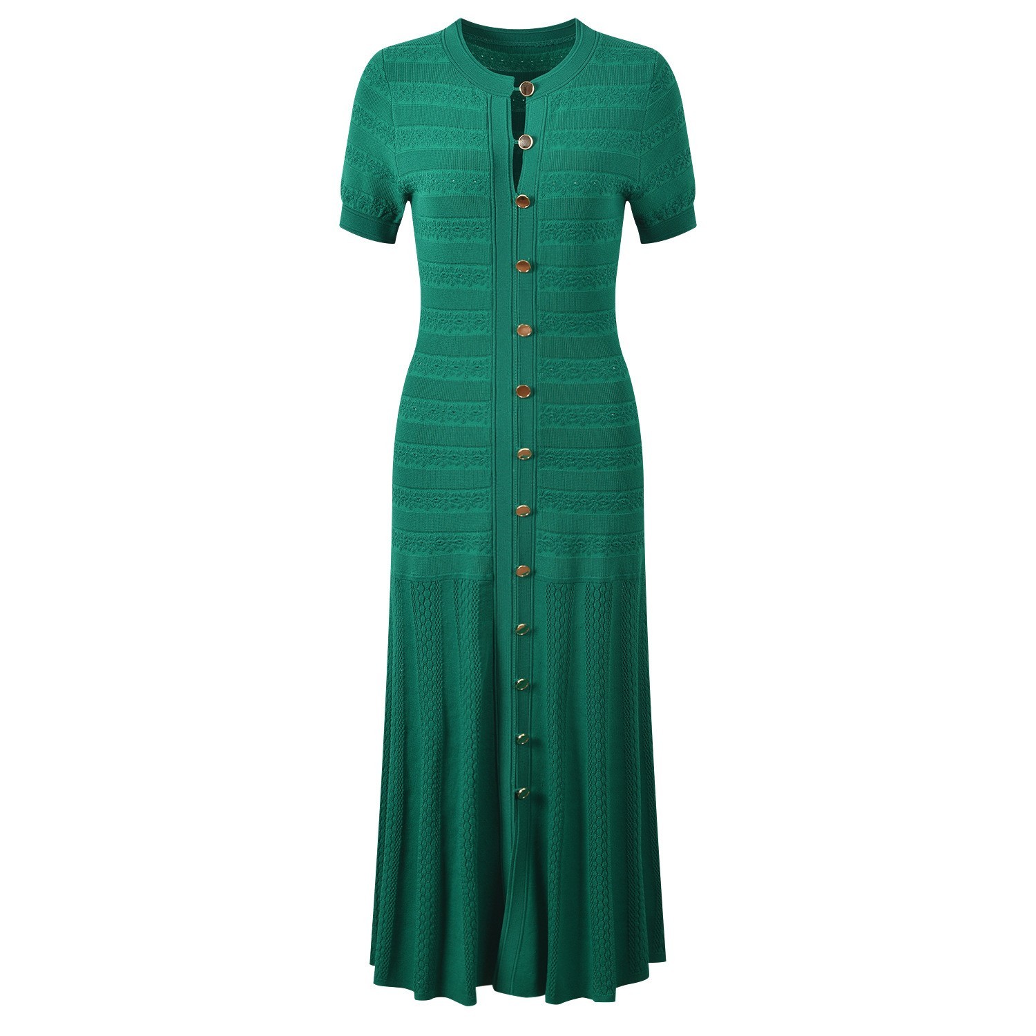 🎁NEW AUTHENTIC Sandro Women Round Neck Hollow Crochet Knitted Evening Dress SML