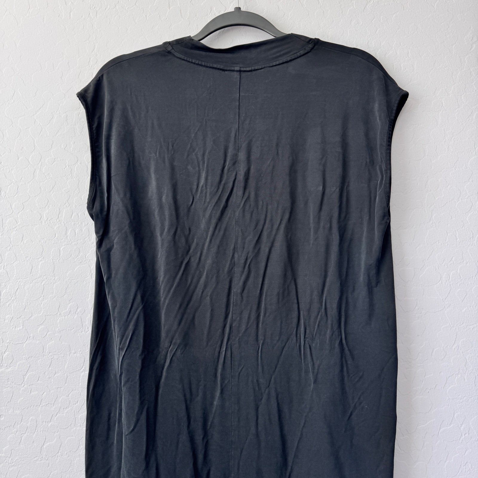 Dolan Left Coast Collection Black Dress V Neck Pockets Hi Low Hem Small