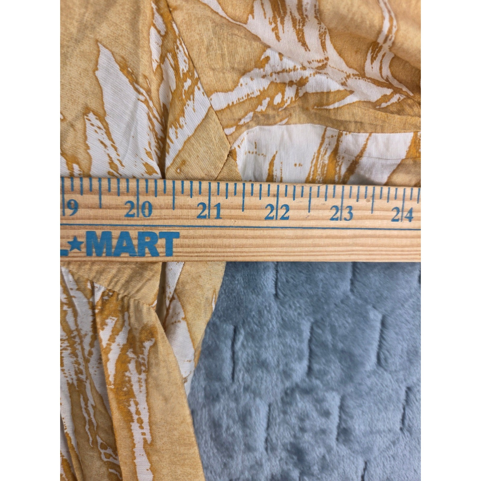 HM Yellow White Abstract Leaf Print V-Neck Babydoll Mini Dress L P/N 1135874 7