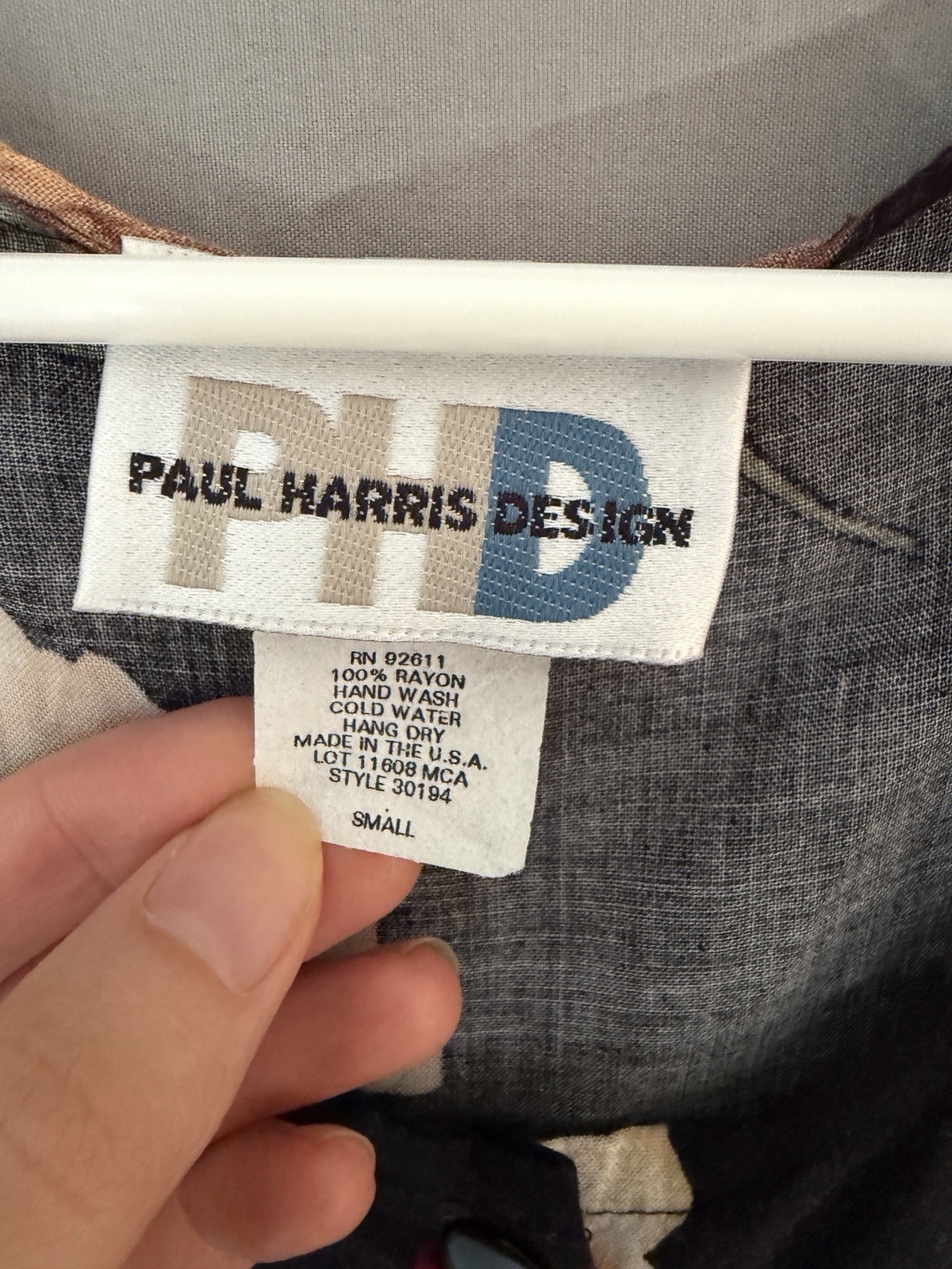 100% Cotton Vintage USA Small (or M) Paul Harris Design Maxi Dres/ Jumper