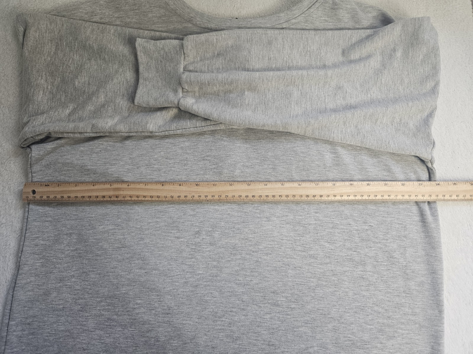 Ellen Tracey Heather Grey Cuff Long Sleeves Sweater Dress
